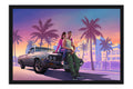 Poster GTA VI - Grand Theft Auto 6 - Ação - Mundo Aberto - Games - Moldura preta