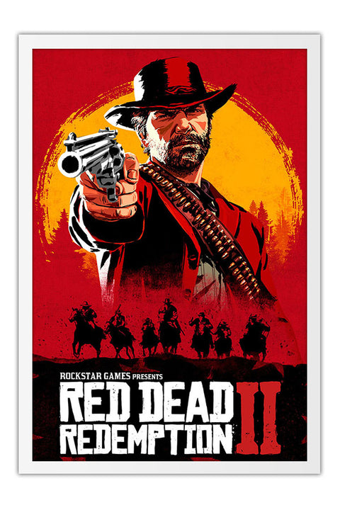 Poster Red Dead Redemption II - Games - Moldura branca