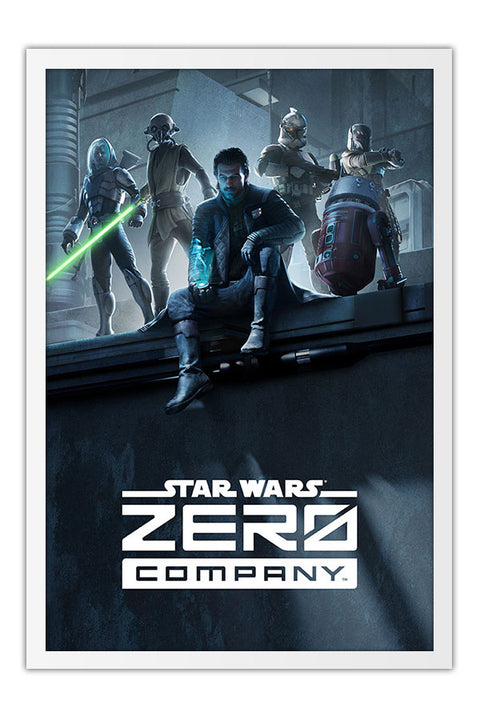 Poster Star Wars Zero Company Estrategia - RPG - Games - Moldura branca