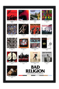 Poster Bad Religion - Discografia - Punk Rock - Bandas de Rock - Moldura preta