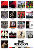 Poster Bad Religion - Discografia - Punk Rock - Bandas de Rock - Pôster sem moldura