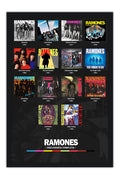 Poster Ramones - Discografia - Punk Rock - Bandas de Rock - Moldura preta
