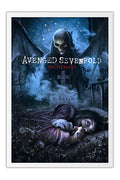 Poster Avenged Sevenfold Nightmare - Bandas de Rock - Moldura branca