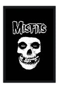 Poster Misfits - Bandas de Rock - Moldura preta