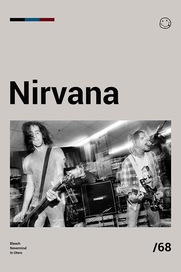 Poster Nirvana - Bandas de Rock - Pôster sem moldura