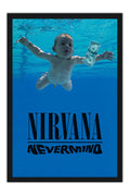 Poster Nirvana Nevermind - Bandas de Rock - Moldura preta