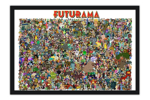 Poster Todos Os Personagens do Futurama - Séries