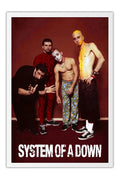 Poster System of a Down - Banda de Rock - Bandas de Rock - Moldura branca