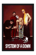 Poster System of a Down - Banda de Rock - Bandas de Rock - Moldura preta
