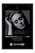 Poster Adele 21 - Blackprint - Artistas Pop - Moldura preta