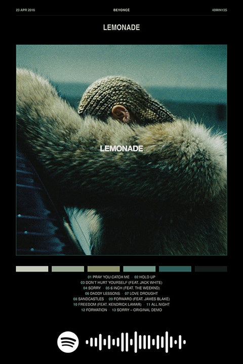 Poster Beyoncé Lemonade - Blackprint - Artistas Pop - Pôster sem moldura
