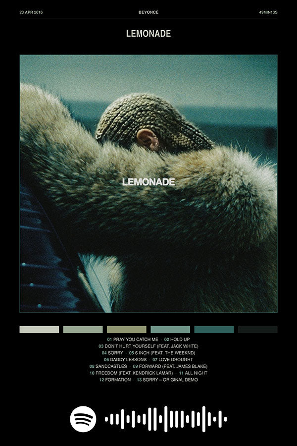 Poster Beyoncé Lemonade - Blackprint - Artistas Pop - Pôster sem moldura
