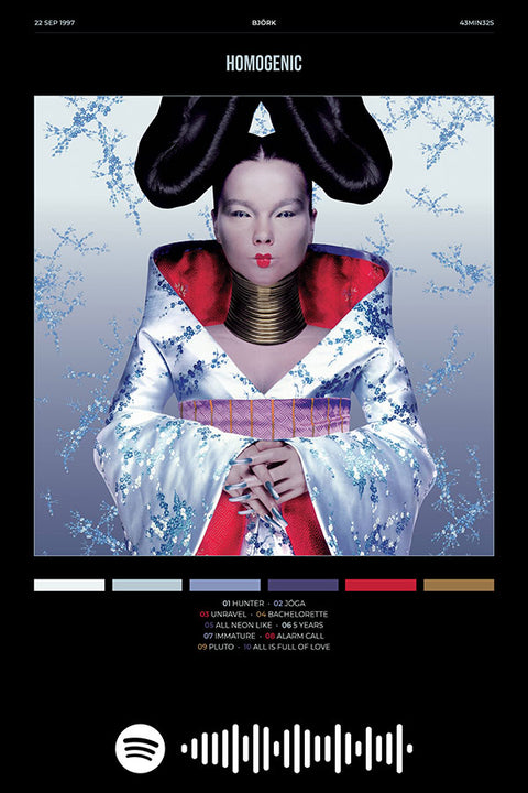 Poster Björk Homogenic - Blackprint - Artistas Pop - Pôster sem moldura