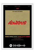 Poster Bob Marley and the Wailers Exodus - Blackprint - Reggae - Moldura branca