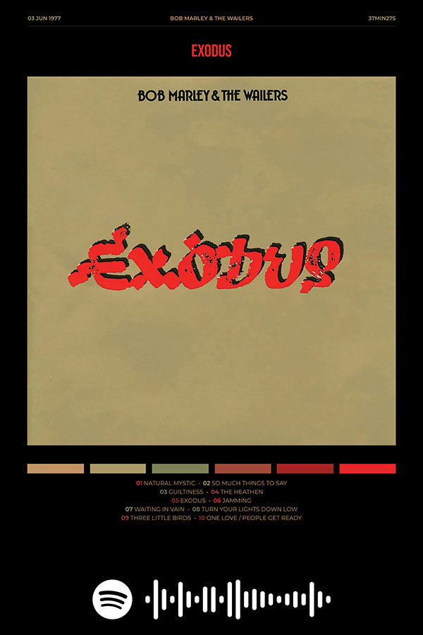 Poster Bob Marley and the Wailers Exodus - Blackprint - Reggae - Pôster sem moldura