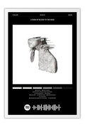 Poster Coldplay a Rush of Blood to the Head - Blackprint - Bandas de Rock - Moldura branca