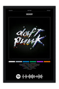 Poster Daft Punk Discovery - Blackprint - Música Eletrônica - Moldura preta