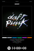 Poster Daft Punk Discovery - Blackprint - Música Eletrônica - Pôster sem moldura