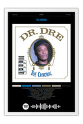 Poster Dr. Dre the Chronic - Blackprint - Hip Hop - Moldura branca