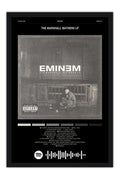 Poster Eminem the Marshall Mathers LP - Blackprint - Hip Hop - Moldura preta