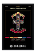 Poster Guns N Roses Appetite for Destruction - Blackprint - Bandas de Rock - Moldura preta