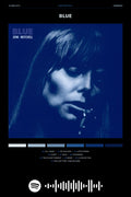 Poster Joni Mitchell Blue - Blackprint - Artistas Pop - Pôster sem moldura