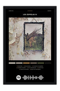 Poster Led Zeppelin Led Zeppelin IV - Blackprint - Bandas de Rock - Moldura preta