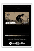 Poster Linkin Park Meteora - Blackprint - Bandas de Rock - Moldura branca