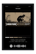 Poster Linkin Park Meteora - Blackprint - Bandas de Rock - Moldura preta