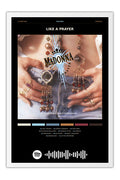 Poster Madonna Like a Prayer - Blackprint - Artistas Pop - Moldura branca