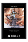 Poster Madonna Like a Prayer - Blackprint - Artistas Pop - Moldura preta