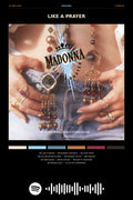 Poster Madonna Like a Prayer - Blackprint - Artistas Pop - Pôster sem moldura