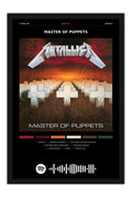 Poster Metallica Master of Puppets - Blackprint - Bandas de Rock - Moldura preta
