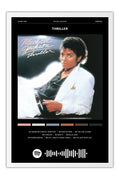 Poster Michael Jackson Thriller - Blackprint - Artistas Pop - Moldura branca