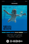 Poster Nirvana Nevermind - Blackprint - Bandas de Rock - Pôster sem moldura