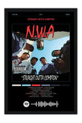 Poster N.W.A. Straight Outta Compton - Blackprint - Hip Hop - Moldura preta