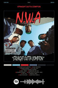 Poster N.W.A. Straight Outta Compton - Blackprint - Hip Hop - Pôster sem moldura