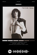 Poster Patti Smith Horses - Blackprint - Artistas do Rock - Pôster sem moldura