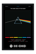 Poster Pink Floyd the Dark Side of the Moon - Blackprint - Bandas de Rock - Moldura preta