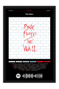 Poster Pink Floyd the Wall - Blackprint - Bandas de Rock - Moldura preta