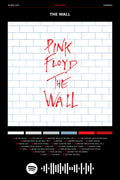 Poster Pink Floyd the Wall - Blackprint - Bandas de Rock - Pôster sem moldura