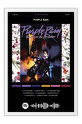 Poster Prince Purple Rain - Blackprint - Artistas Pop - Moldura branca