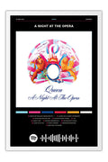 Poster Queen a Night At the Opera - Blackprint - Bandas de Rock - Moldura branca
