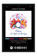 Poster Queen a Night At the Opera - Blackprint - Bandas de Rock - Moldura preta
