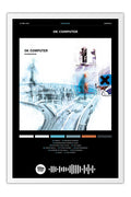 Poster Radiohead OK Computer - Blackprint - Bandas de Rock - Moldura branca