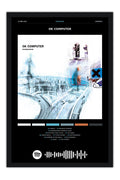 Poster Radiohead OK Computer - Blackprint - Bandas de Rock - Moldura preta