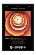 Poster Stevie Wonder Songs in the Key of Life - Blackprint - Artistas Pop - Moldura preta