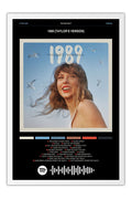 Poster Taylor Swift 1989 Taylor’s Version - Blackprint - Artistas Pop - Moldura branca