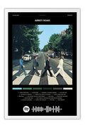 Poster The Beatles Abbey Road - Blackprint - Bandas de Rock - Moldura branca