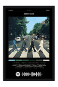 Poster The Beatles Abbey Road - Blackprint - Bandas de Rock - Moldura preta